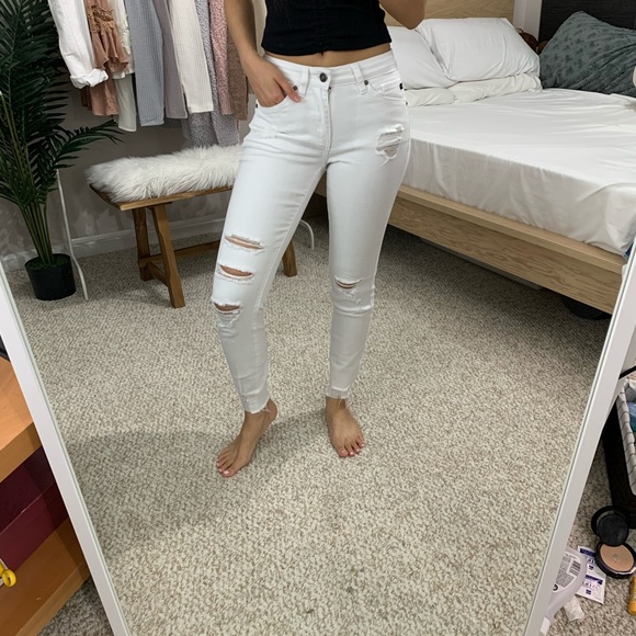 LAST 🆕 Troy - White Slit Denim - Picture 2 of 6